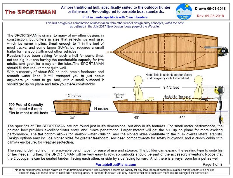 PORTABLE BOAT PLANS